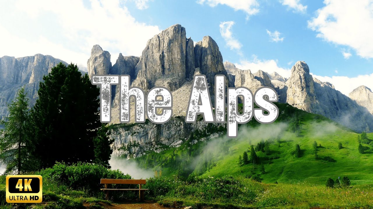 The Alps in 4K | full hd scenery relaxation film with calm music | 60fps UHD |