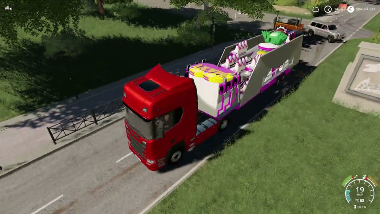 FS19 FERIA LLEGADA DE VARIAS ATRACCIONES MAXI RANA, ZIG ZAG 2.0, BAILE EXPRESS…