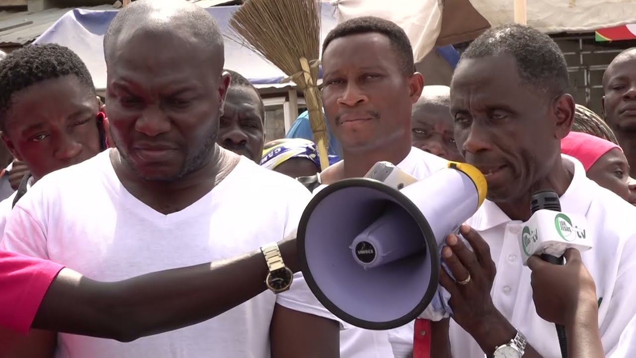 Kasoa New Market clean-up exercise 2 | Ambassador Prophet Dr Samuel Koffie,Mr Michael Essuman&PINKFM