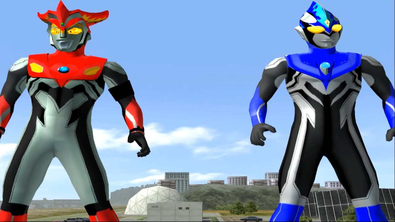 ULTRAMAN BLU AQUA & ROSSO FLAME TAG TEAM - ULTRAMAN FIGHTING EVOLUTION 3