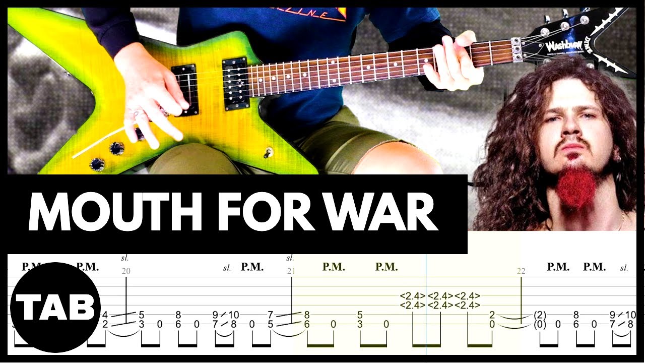 MOUTH FOR WAR Pantera Guitar TAB | Lesson | Tutorial | Cover