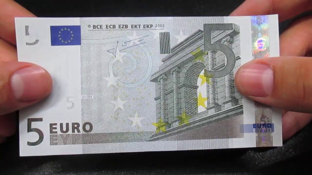 Banconota 5 Euro Prima Serie BCE EU