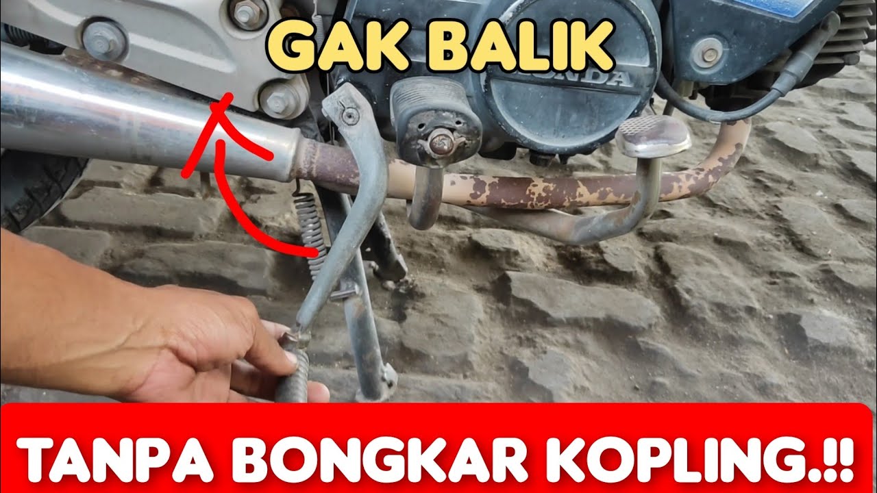 kick stater gak balik? begini Cara cepat memasang pir selah atau pir engkol supra, grand.