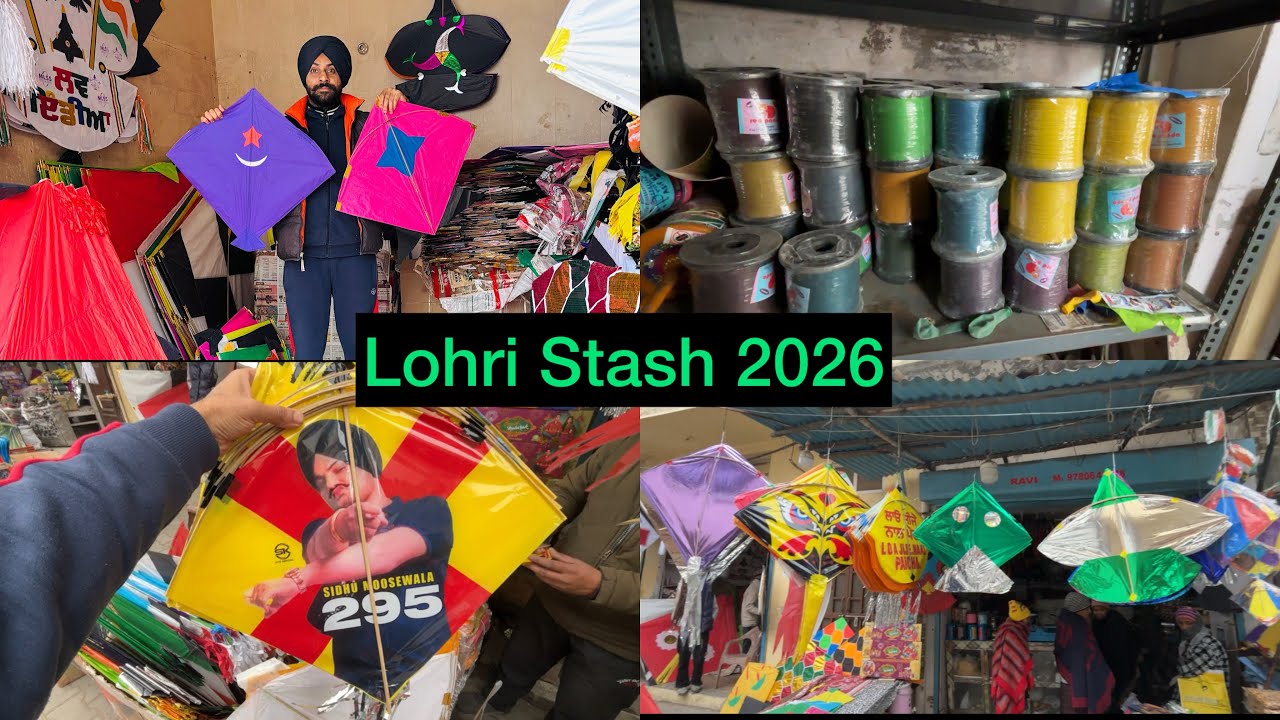 Lohri Stash 2026. Kite & Manjha Full Stock. Cotton Thread Long Length Gattu Just @300 