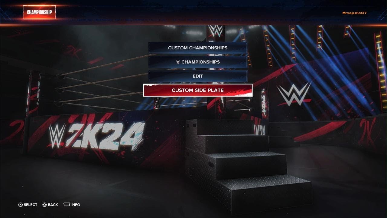 WWE 2K24 - How to make custom sideplates