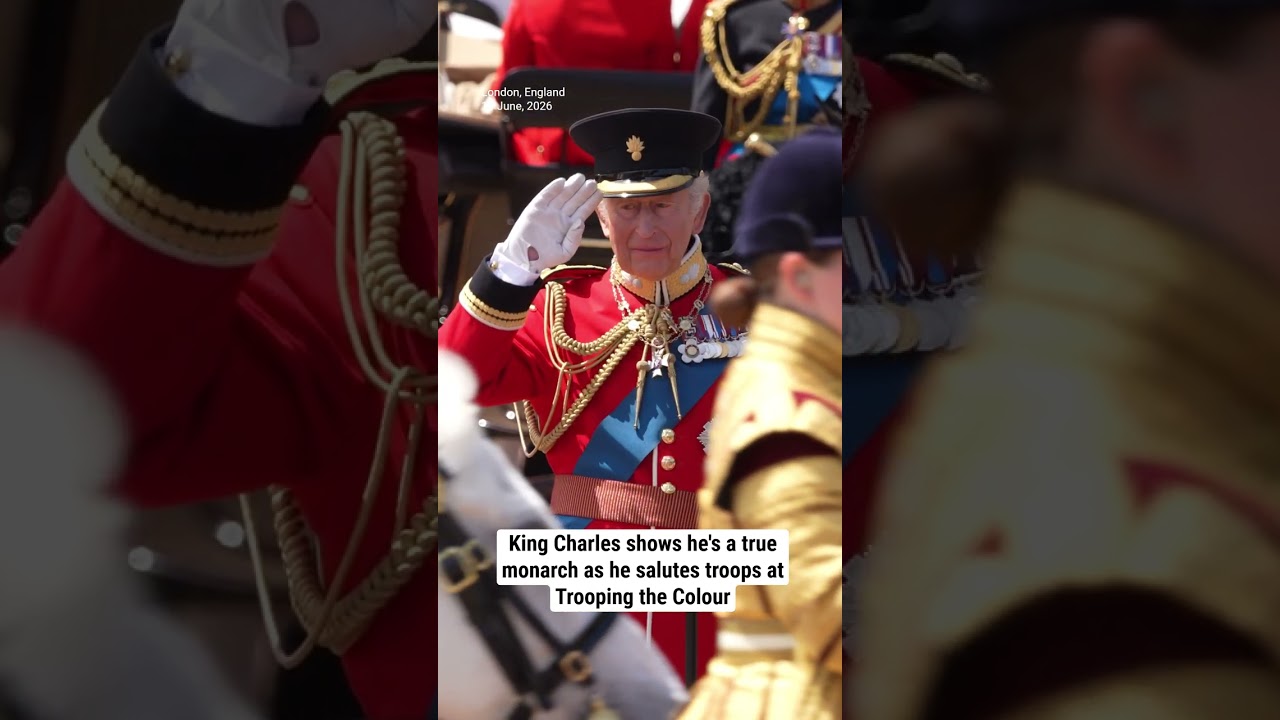 King Charles shows he's a true monarch as he salutes troops at Trooping the Colour