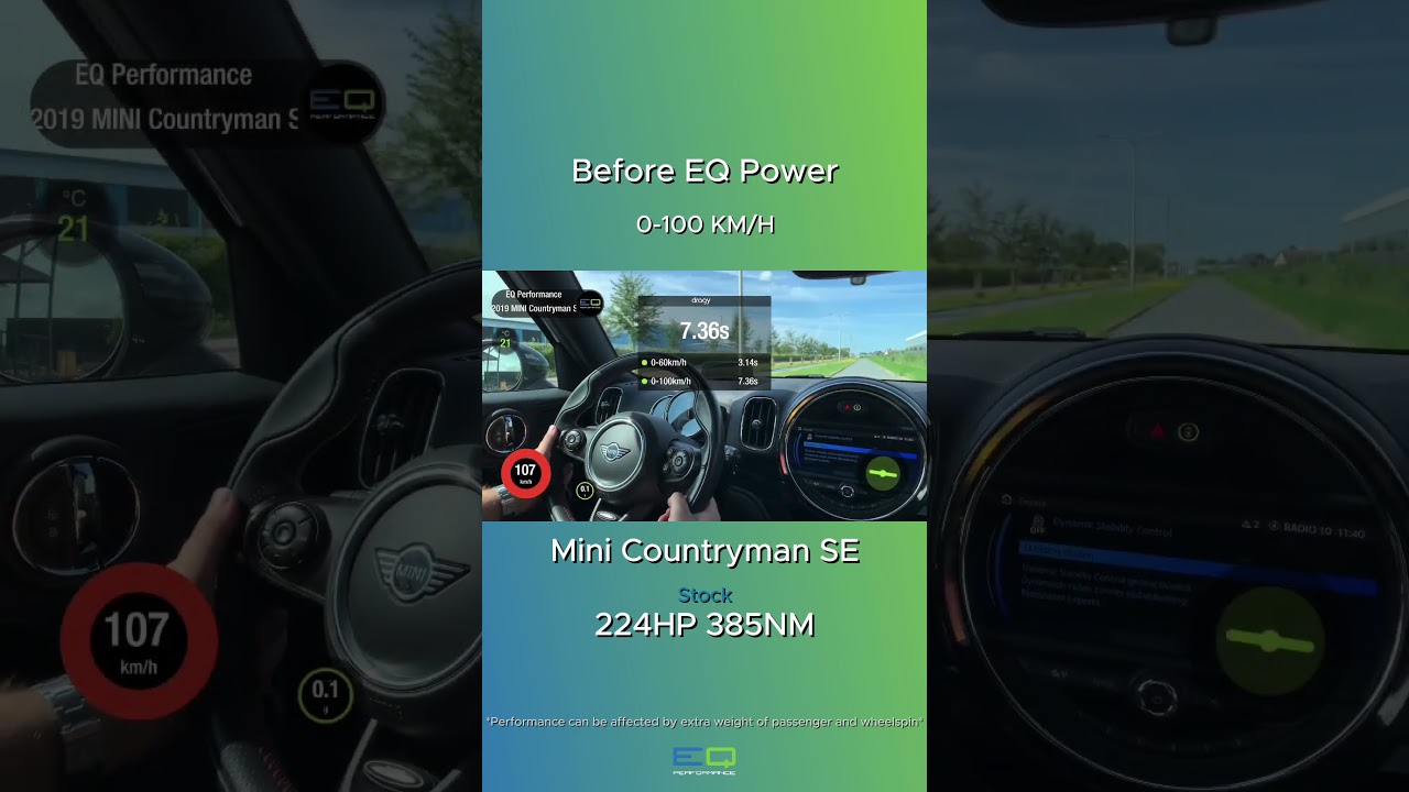 2019 Mini Countryman SE stage 1 remap 0-100KM/H 270HP/450NM