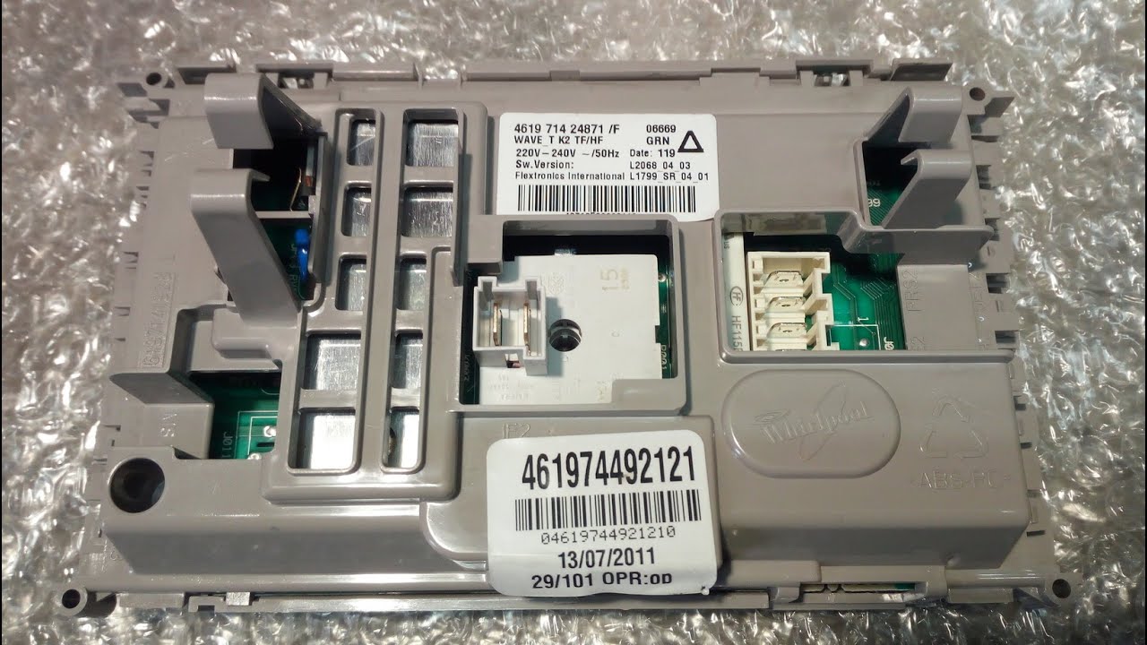 #121 Scheda elettronica Lavabiancheria Whirpool. Riparazione