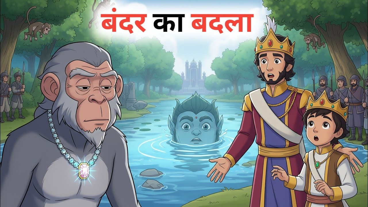 बंदर का बदला | Bandar Ka Badla | Moral Stories | New New Kahani | Raja Or Bandar |