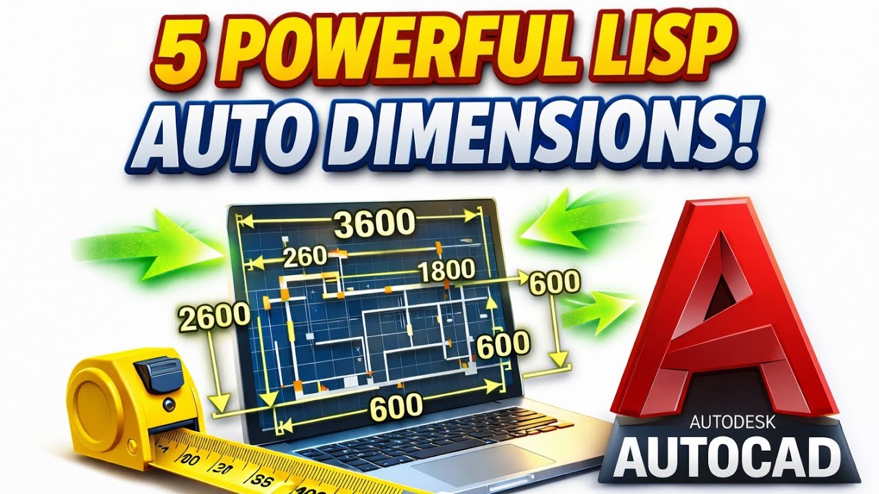 "AutoCAD Automation Dimension LISP : Best CAD Tutorials"