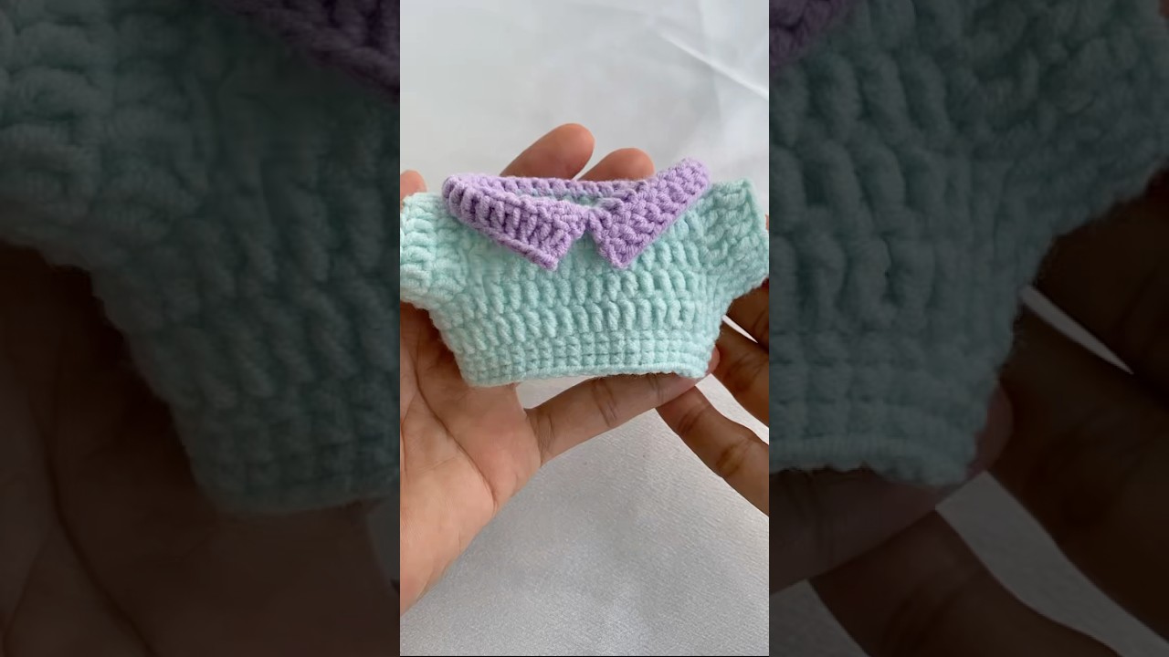 How to crochet cute clothes for LaBuBu 17cm/ Crochet tutorial