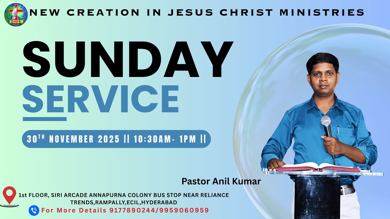 # NCJCM SUNDAY LIVE SERVICE WITH PASTOR ANIL KUMAR || 30 th NOVEMBER 2025 ||