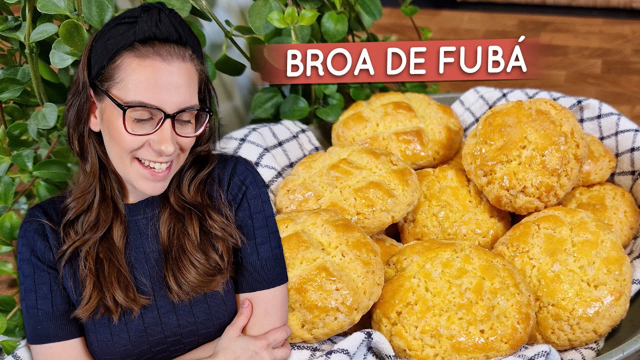 A MELHOR BROA DE FUBA, FÁCIL E DELICIOSA! CROCANTE POR FORA E MACIA POR DENTRO