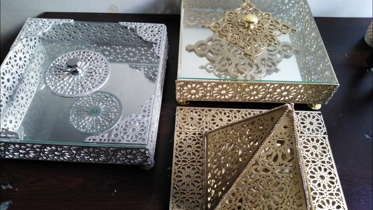 أعمال يدوية /صنعي بيديك علب راقية لتقديم الحلوى بالخشب المزخرف بالليزر