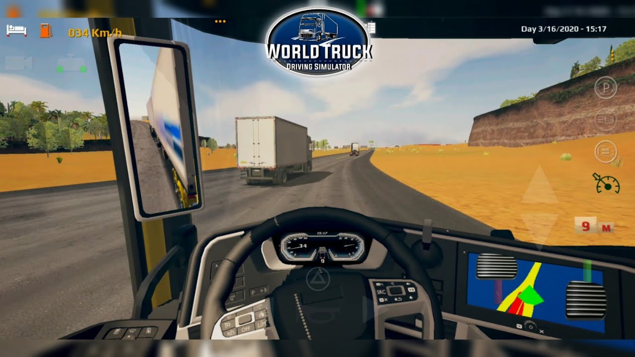 World Truck Driving Simulator - GamePlay #61 (New DAF XG MirrorCams | Double Trailer, Rain & More)
