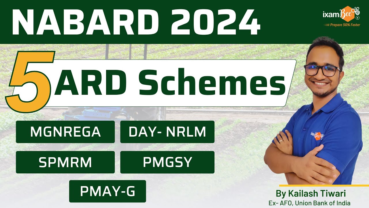 NABARD 2024 || 5 ARD Schemes | MGNREGA DAY NRLM, SPMRM, PMAY-G & PMGSY|| By Kailash Sir