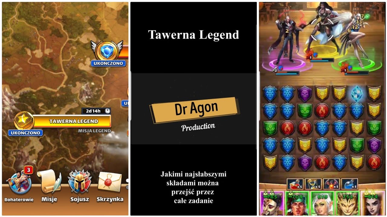Tawerna Legend z 22.05.20 - Omówienie bossów- czym bić poszczególne etapy Empires & Puzzles- Dr Agon