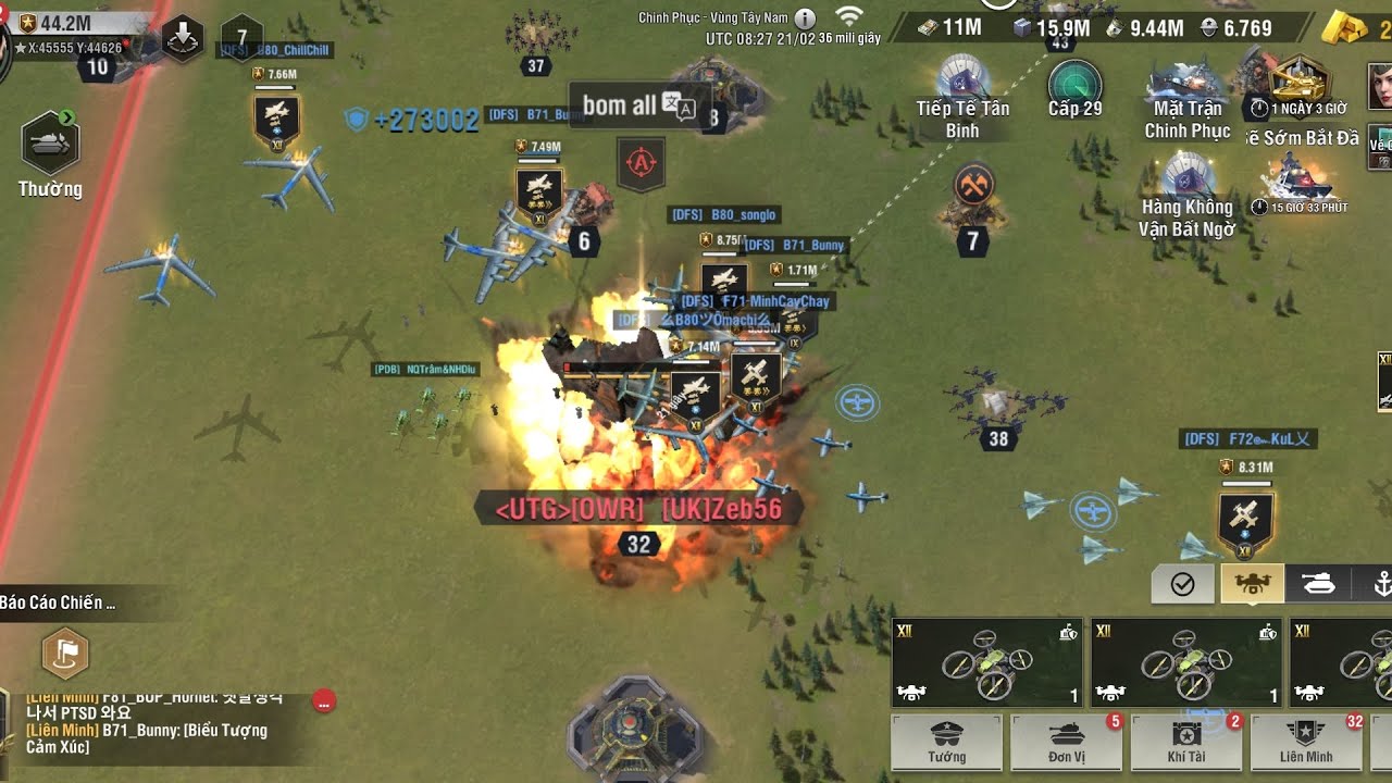 Warpath:Sự tàn phá của liên minh chuyên bomber 127m bay trong nốt nhạc
