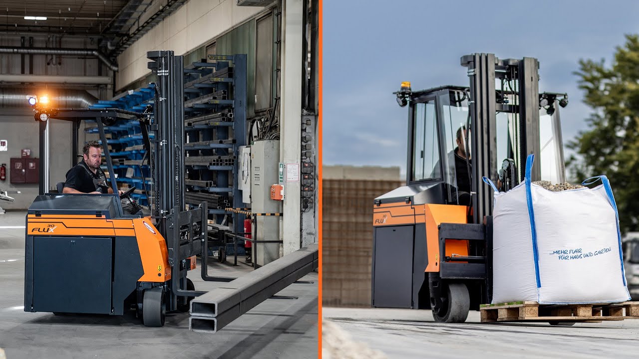 Le chariot 2 en 1 FLUX en action | Chariot frontal & chariot latéral | HUBTEX