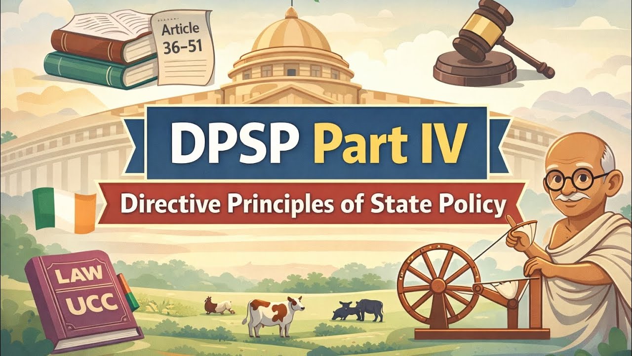 DPSP Part 4 Explained | Directive Principles of State Policy | Indian Polity #uppcs#statepcs #upsc