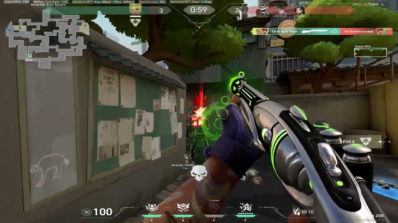 Valorant Bucky-Sheriff combo in Ascendant lobby