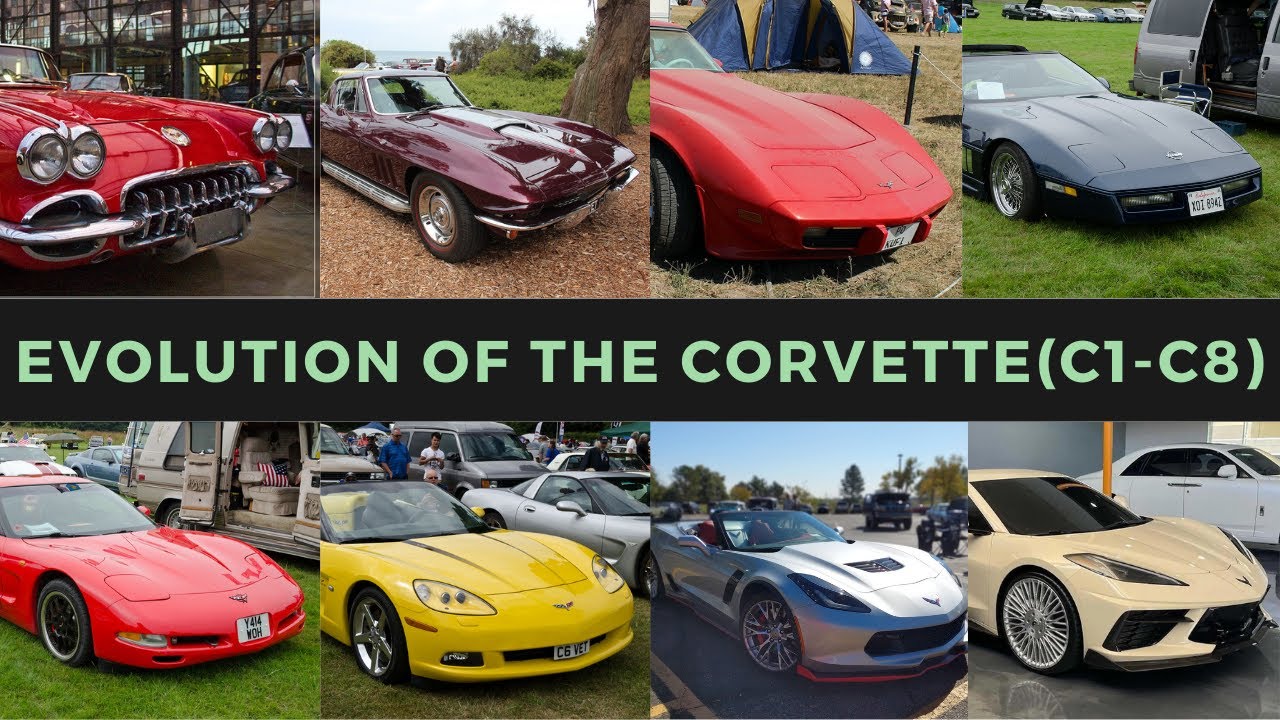 EVOLUTION of Chevrolet corvette c1 to c8/ American car/ corvette / buy corvette