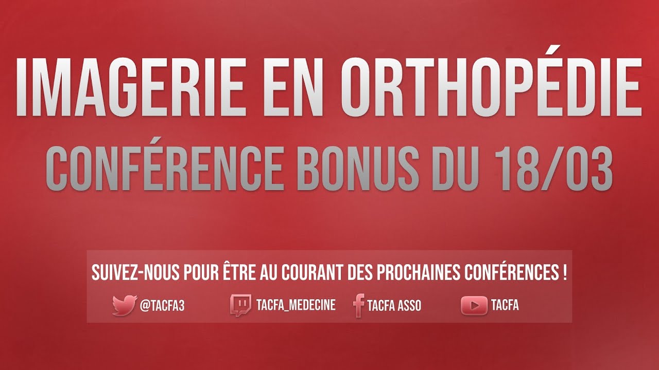 Imagerie en orthopédie (cours ECN/EDN) - 18/03/2023