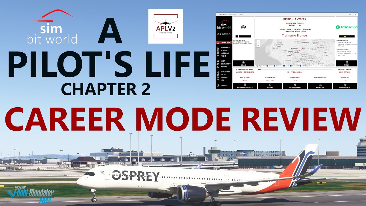 A Pilot's Life - Chapter 2 | Review in Microsoft Flight Simulator & Comparison with Fly the Line!
