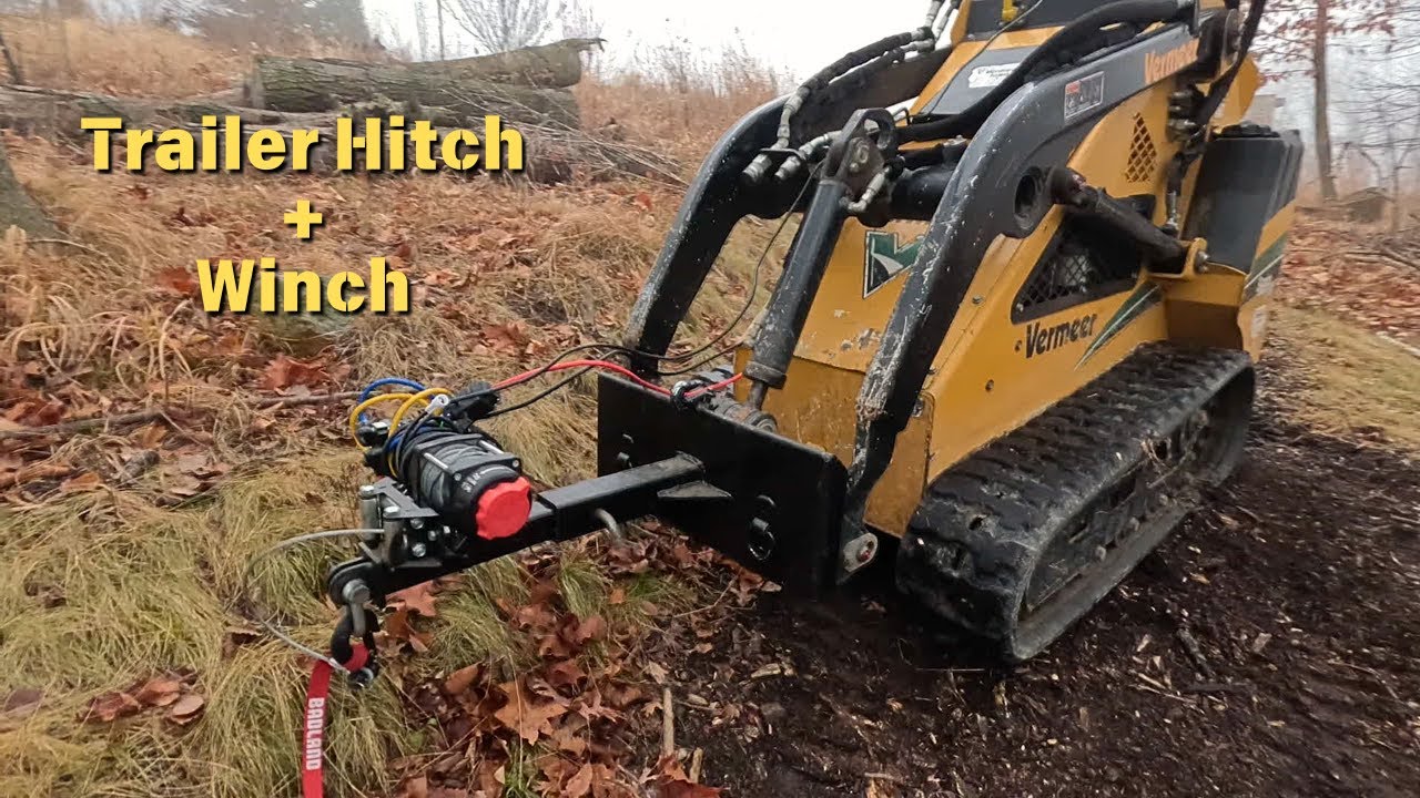 DIY Winch Attachment | Pulling Down Hanging Trees | Skid Loader Trailer-Mover