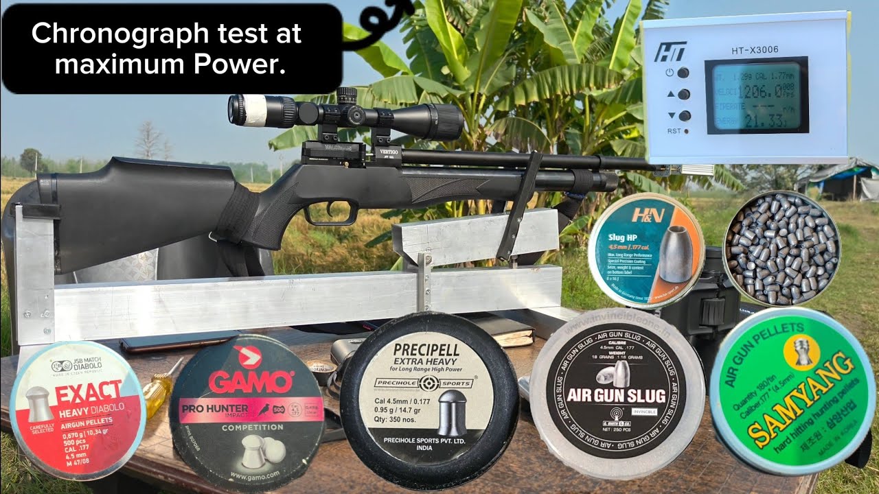 Valorous Vertigo chronograph test with different pallets and slugs with  maximum power #sharpshooter