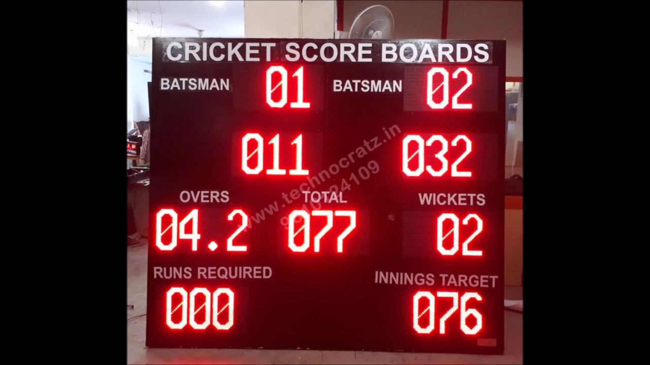 LED Cricket Scoreboard CKS10, 8x8 feet by Technocratz New Delhi 9810124109