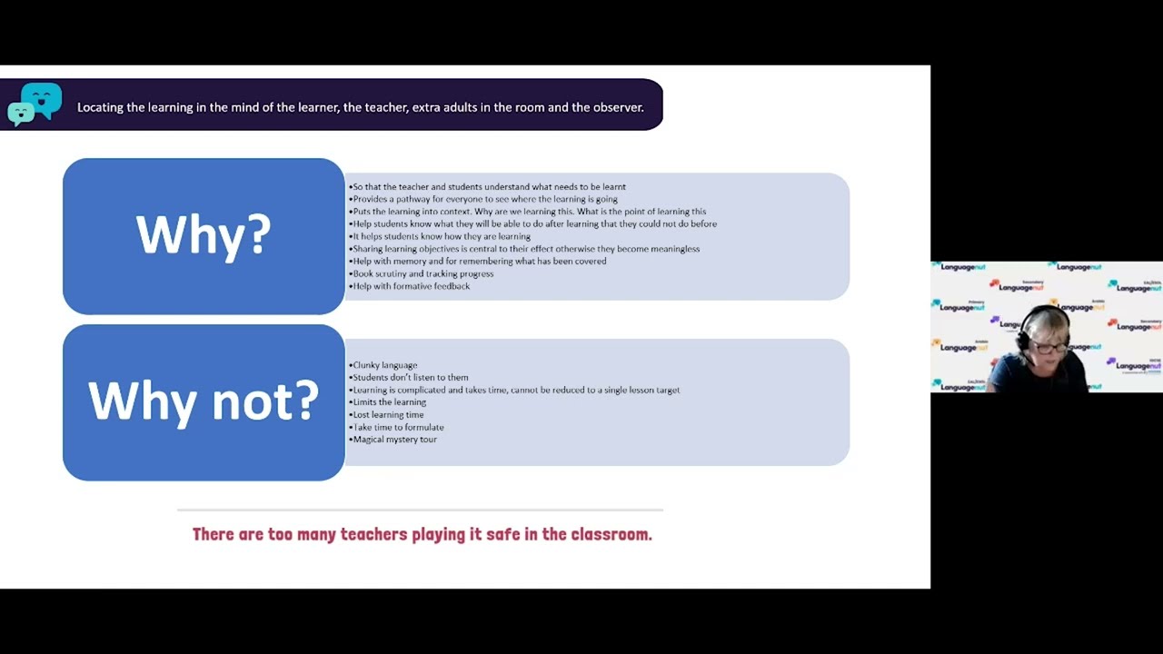 MFL SOS: Locating the learning - success criteria and lesson objectives