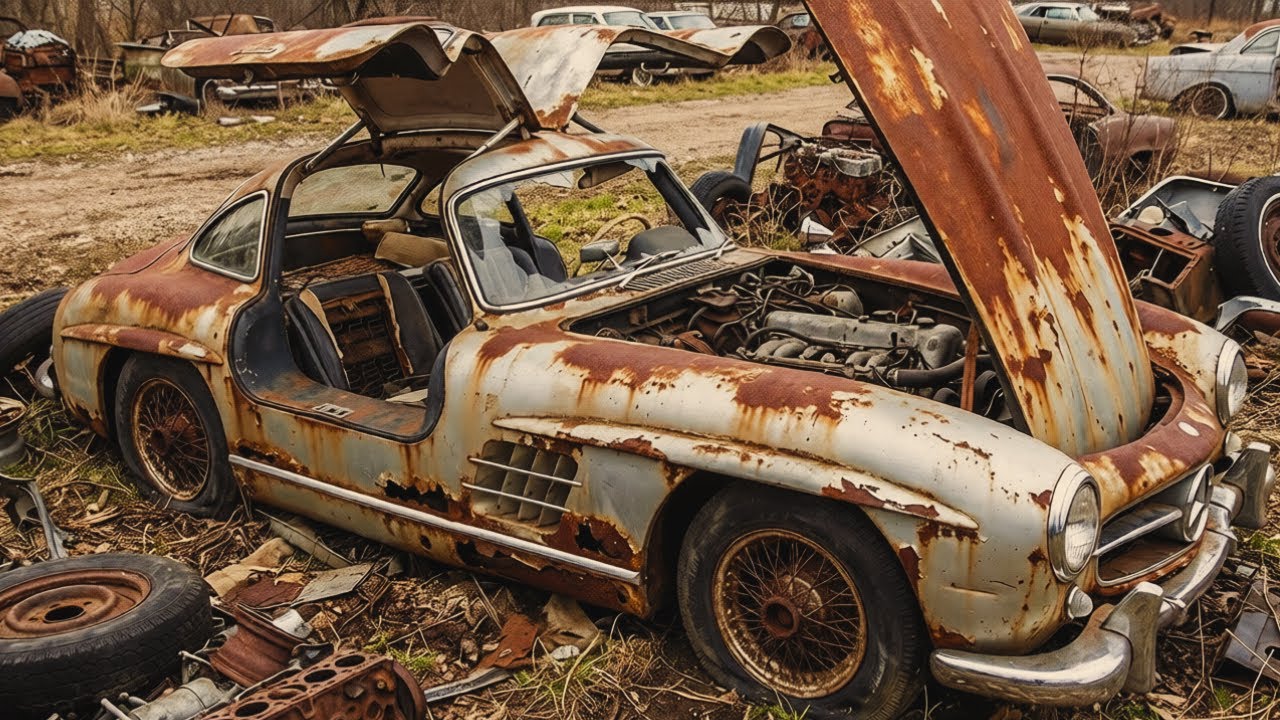 ASMR Car Restoration  Abandoned Mercedes Benz 300 SL Gullwing Restored from Total Disrepair to Like