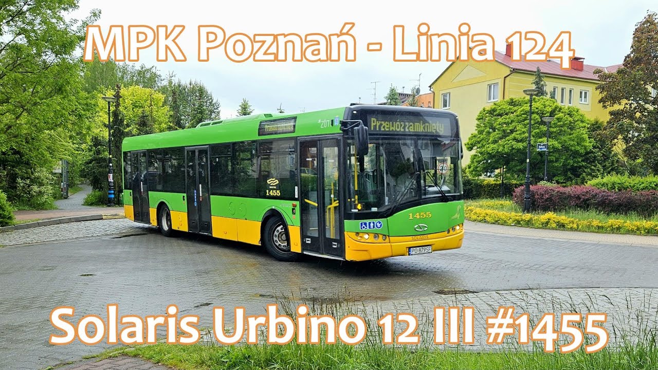 MPK Poznań - Linia 124 - Solaris Urbino 12 III #1455