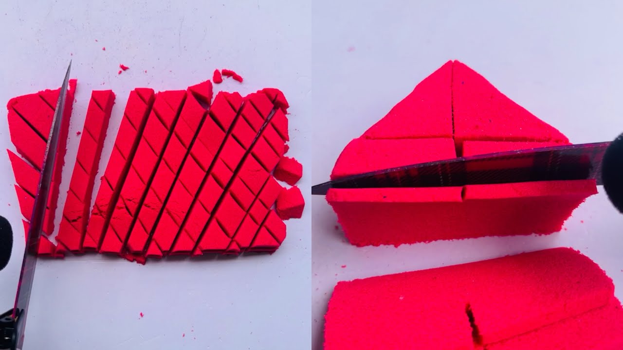Very Satisfying Video Compilation 63 Kinetic Sand Cutting ASMR #sandtagious #satisfying #kineticsand