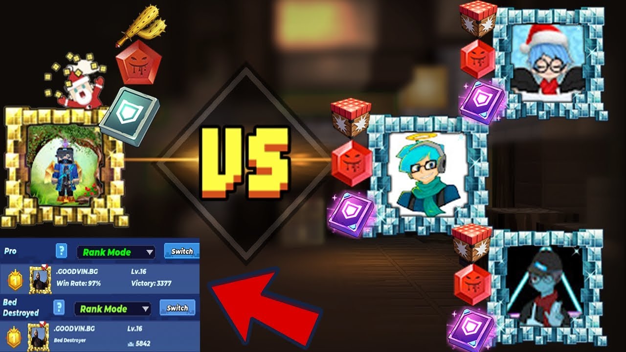 Goodvin BG VS 3 YOUTUBER  in blockman go  bed wars  FUNNY MOMENTS
