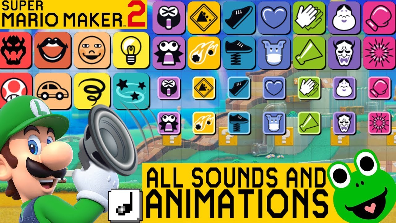 ALL NEW ANIMATIONS AND SOUND EFFECTS IN SUPER MARIO MAKER 2 (+ 3D World Theme)