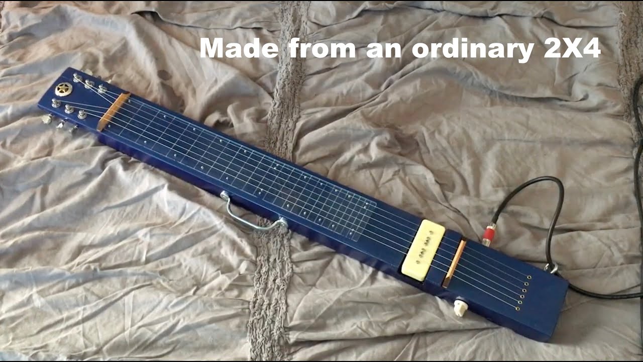 DIY Blue 2X4 Lap Steel Guitar