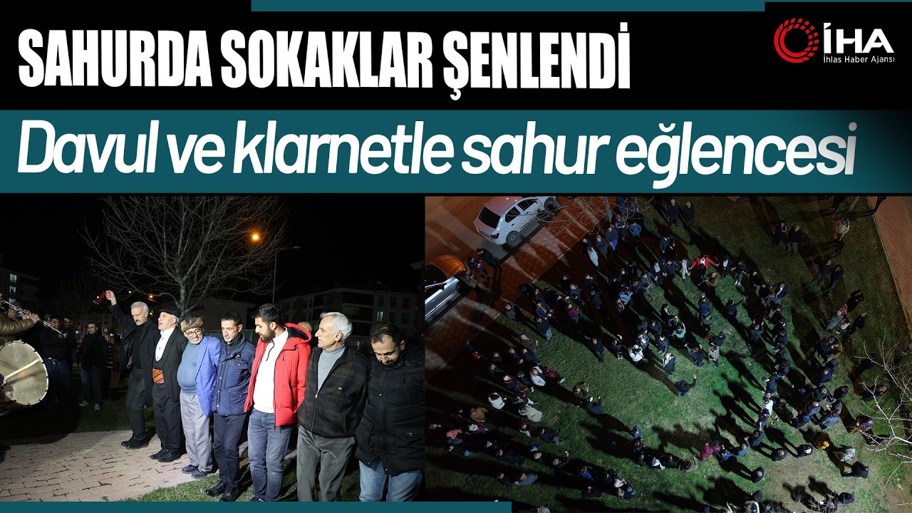 Davul ve klarnet eşliğinde geleneksel sahur halayı onlarca kişiyi buluşturdu