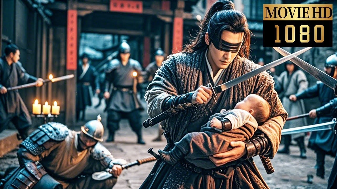 仇家召集殺手突襲蒙眼大俠，沒想到大俠武功高深莫測，單手握刀就將他們全部打趴！🌞 中国电视剧 #武侠 #玄幻 #功夫 #废材 #逆袭  #中国电视剧