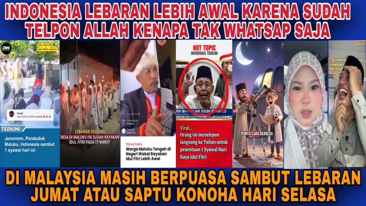 DI MALAYSIA LAGI BERDEBAT SAMBUT RAYA‼️JUMAT ATAU SAPTU DI INDONESIA SUDAH AIDIL FITRI‼️