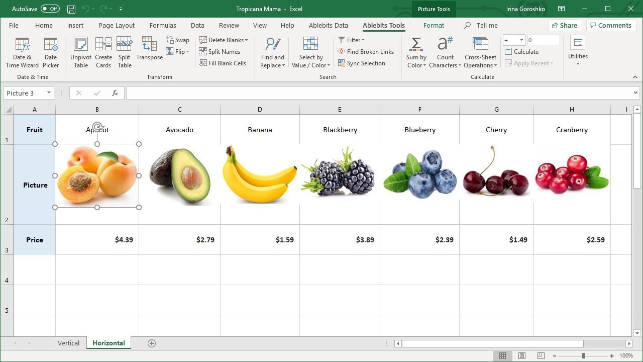 Excel: Insert multiple pictures at once