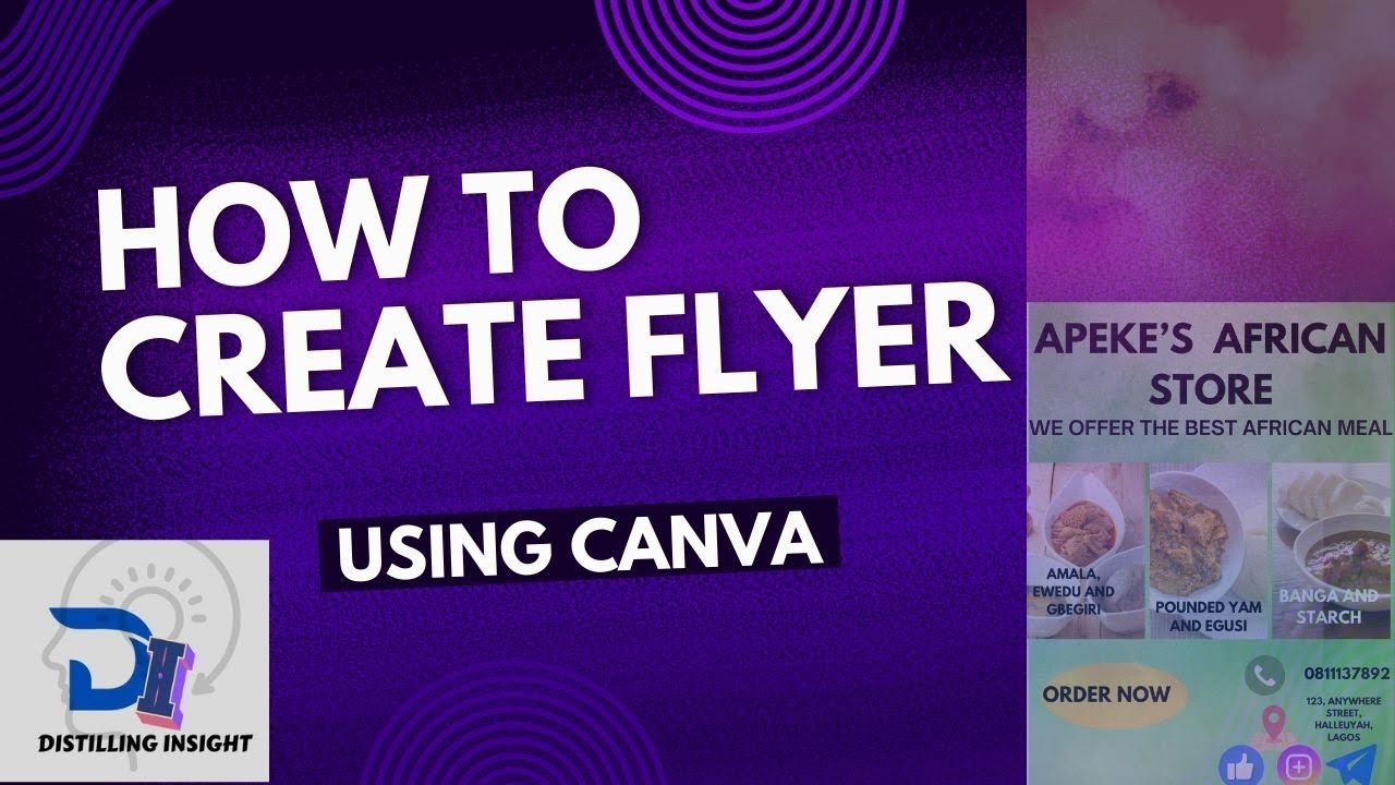 how to create flyer from the scratch using canva detailed tutorial