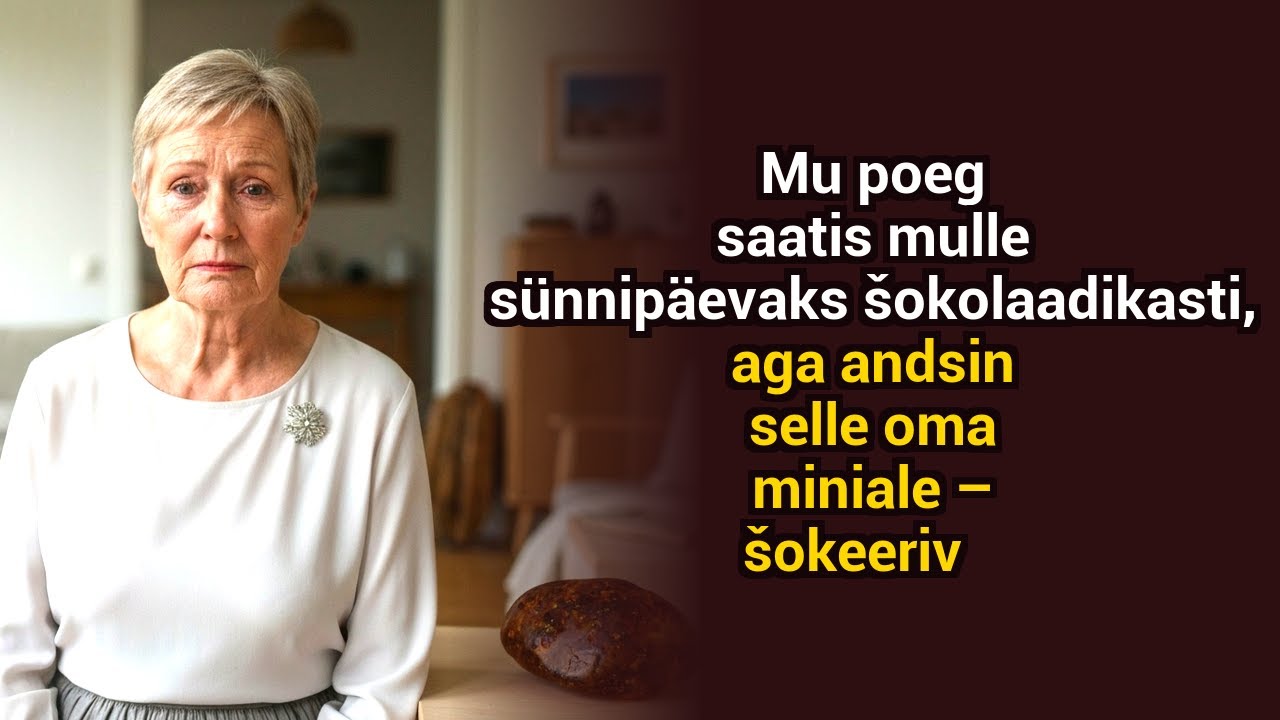 Poeg saatis mulle sünnipäevaks šokolaadi. Andsin selle miniale — ja ta reaktsioon šokeeris kõiki