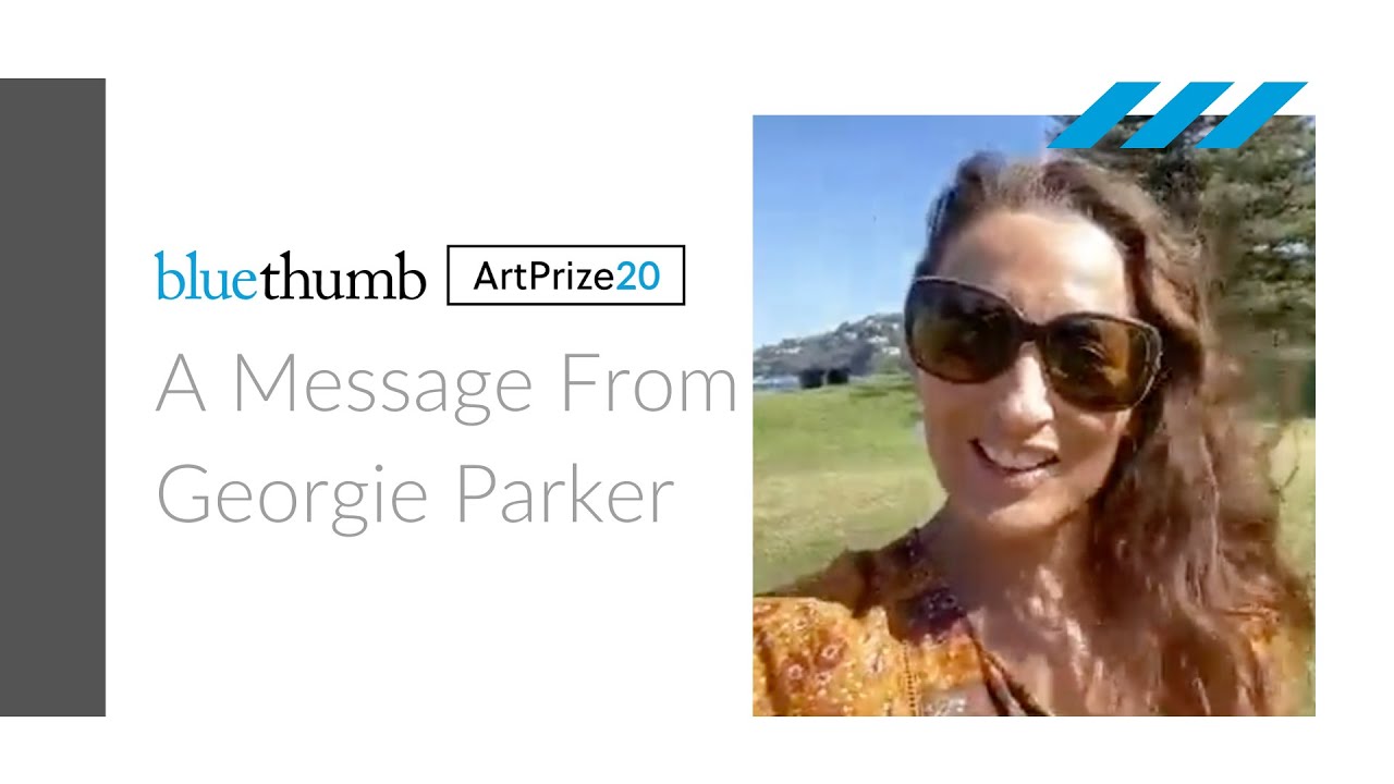 A Message From Georgie Parker for the Bluethumb Art Prize 2020