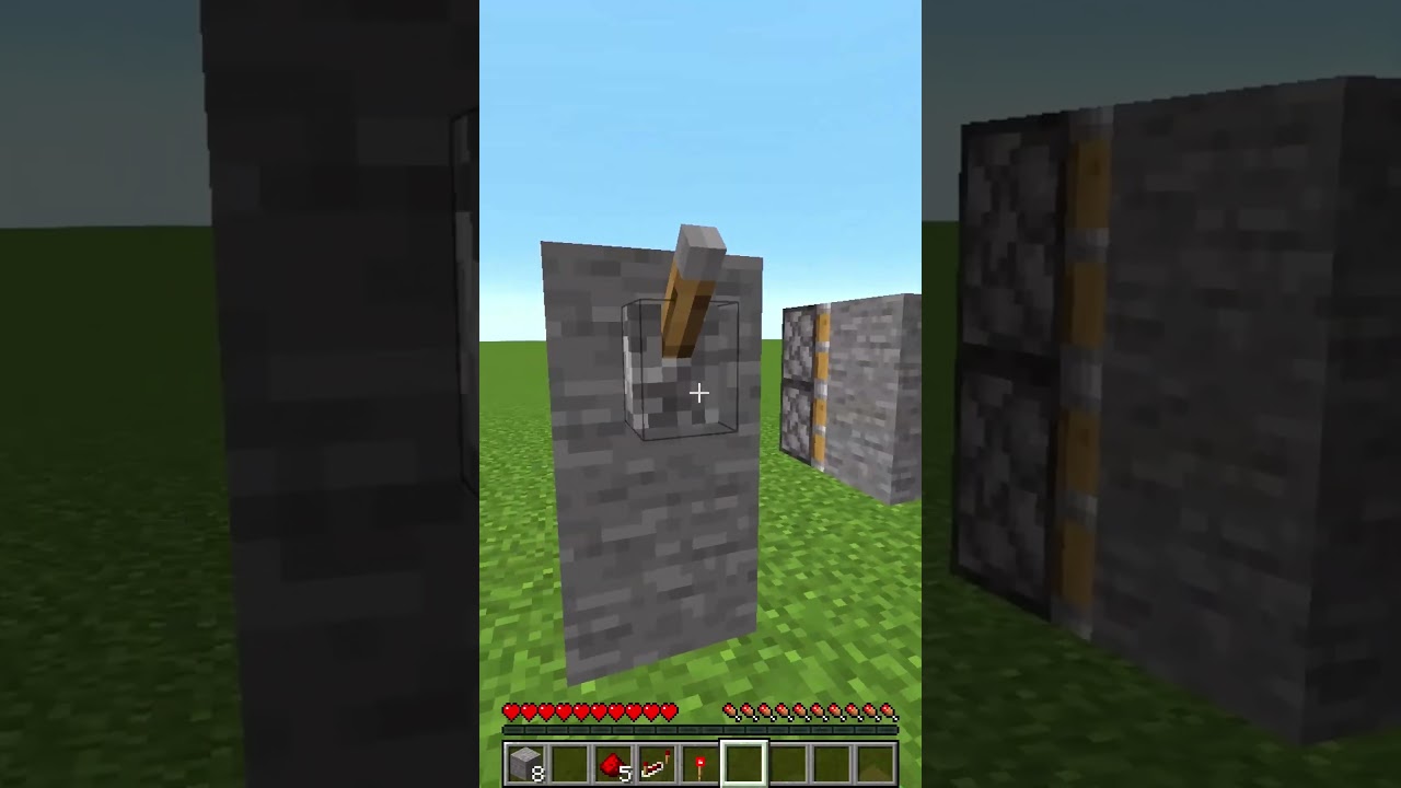 How to build a 2x1 piston door in 17 seconds #minecraft #shorts #redstone