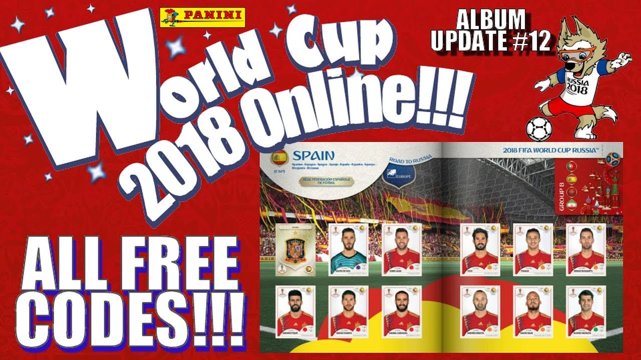 ⚽ ENTIRE FREE CODE LIST & ALBUM UPDATE #12 !! | Panini FIFA WORLD CUP 2018 ONLINE STICKER ALBUM  ⚽