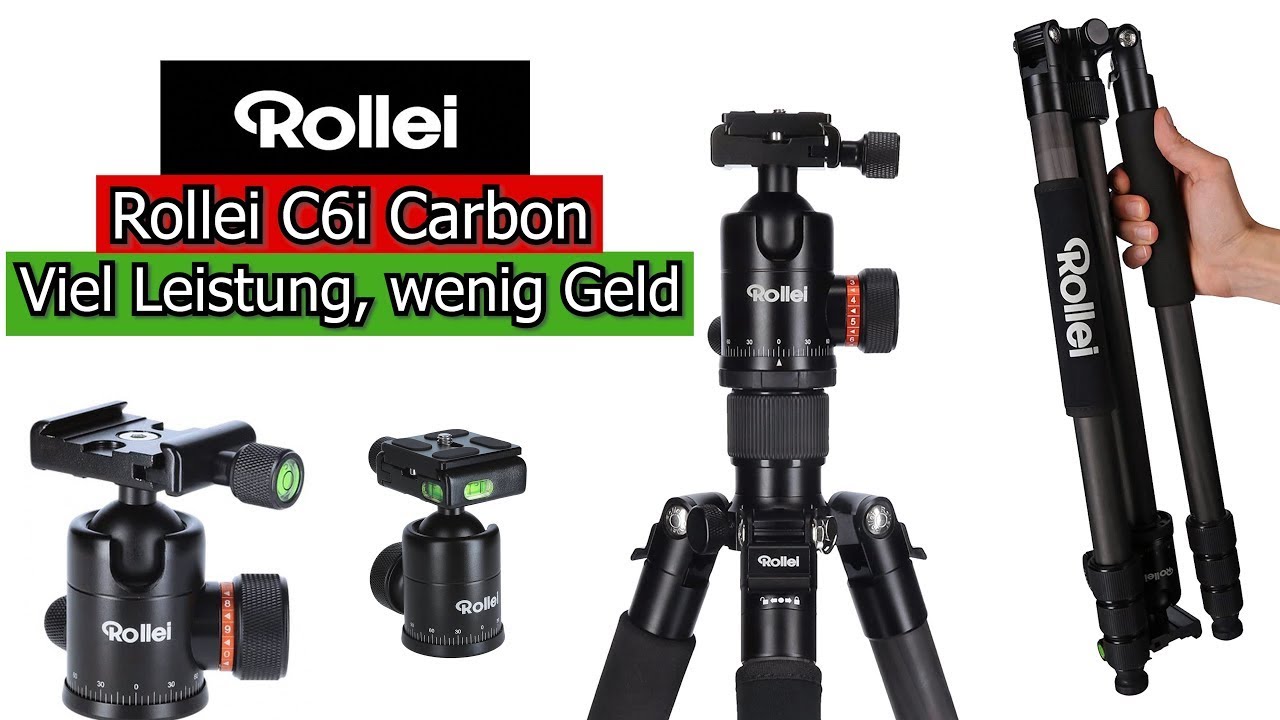 Rollei C6i Carbon Stativ f&uuml;r fast jeden Arbeitsbereich Unterwegs und zu Hause