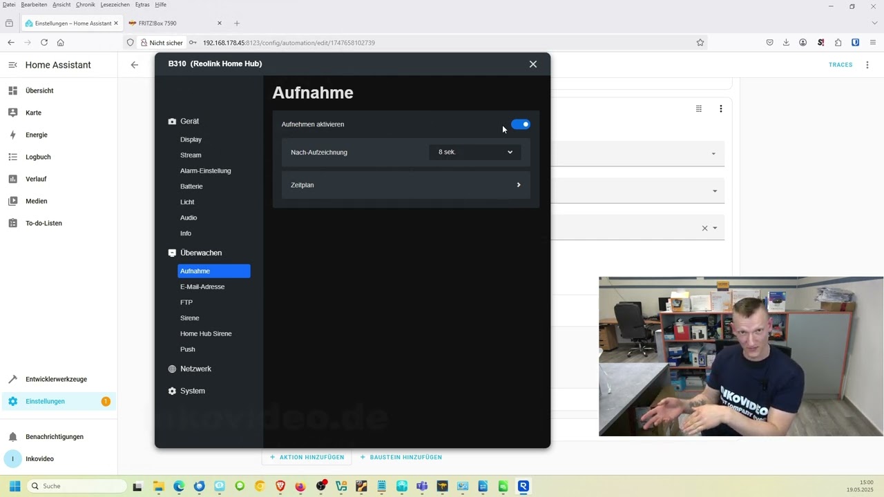 HOME ASSISTANT UND VIDEOÜBERWACHUNG  TEIL 3  Geofancing  für eine intelligente Aufzeichnung