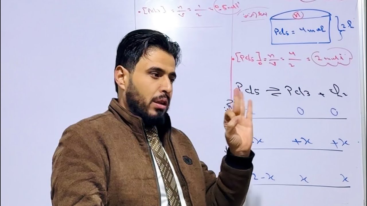مسألة خارجية ٧ الصفحة ٦٦ - التوازن الكيميائي - فكرة أولى